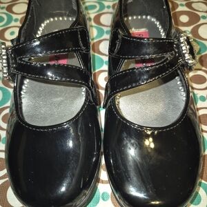 Rachel Black Patent Dress Shoes for Kids